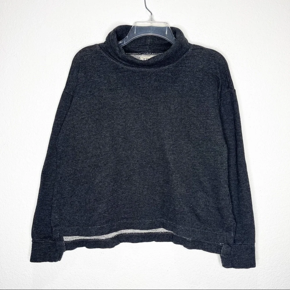 J. Crew Cozy Turtleneck Cowl Vintage Fleece Terry Sweatshirt Pullover Gorpcore